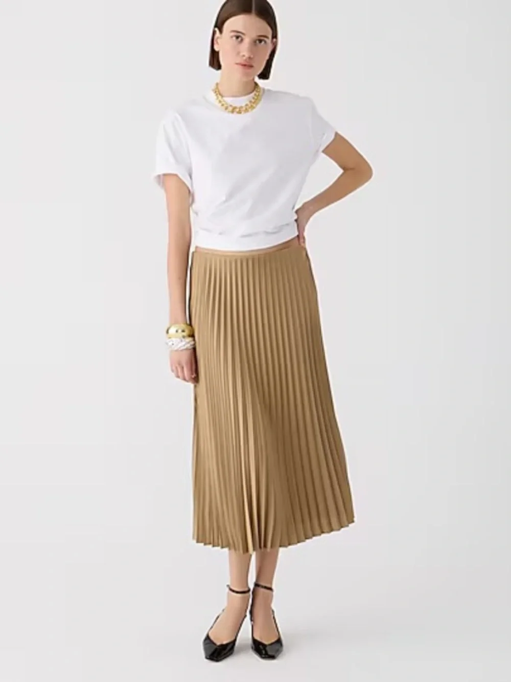 J. Crew Gwyneth pleated slip skirt - Picture 2 of 8